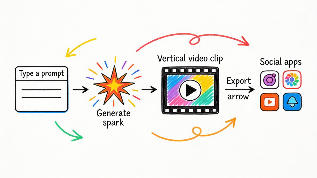 Mobile creation workflow: prompt to export