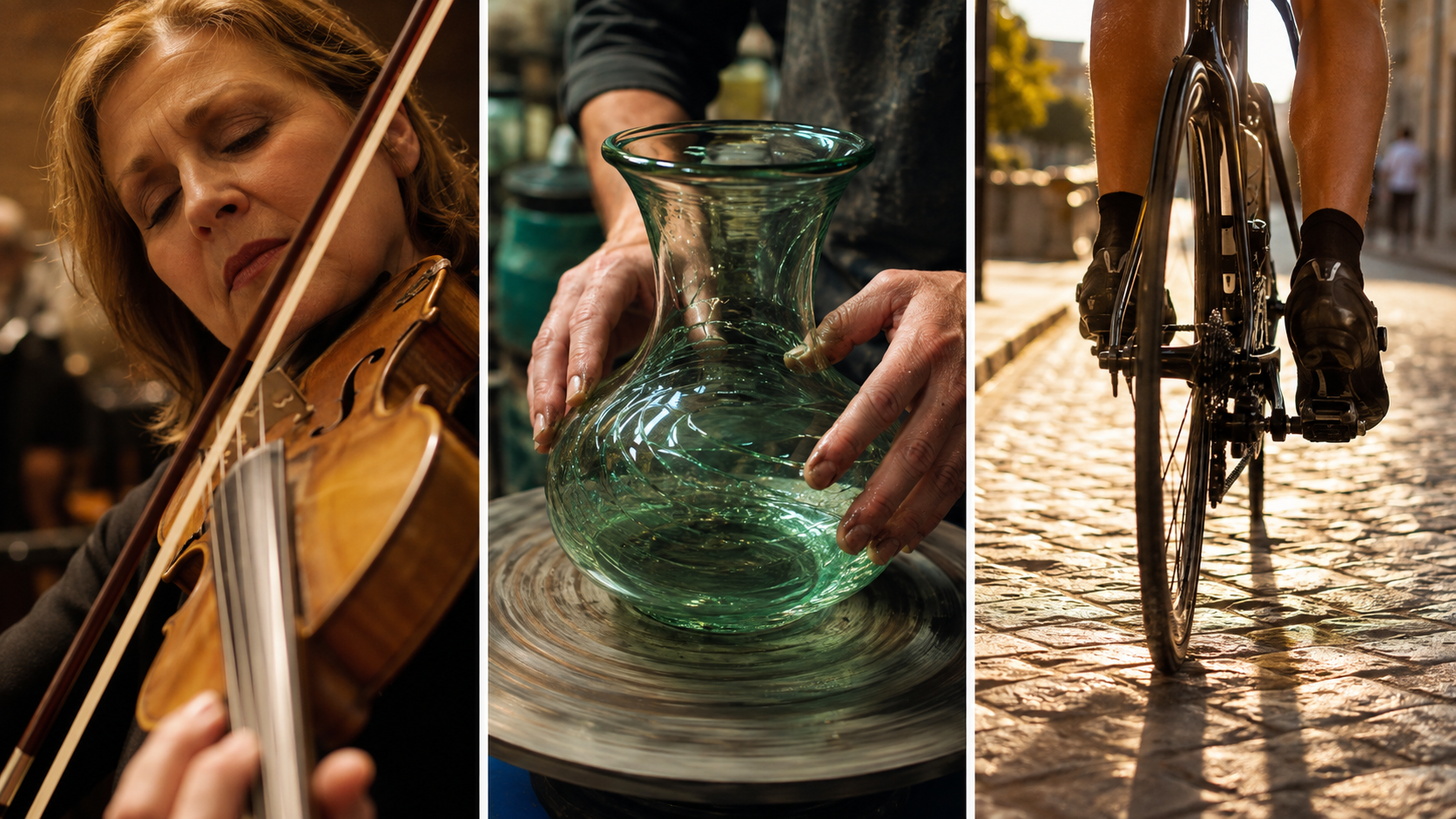 Exemples générés d’un violoniste, d’un verre réfléchissant et d’une roue de vélo pour l’inspection de la qualité temporelle