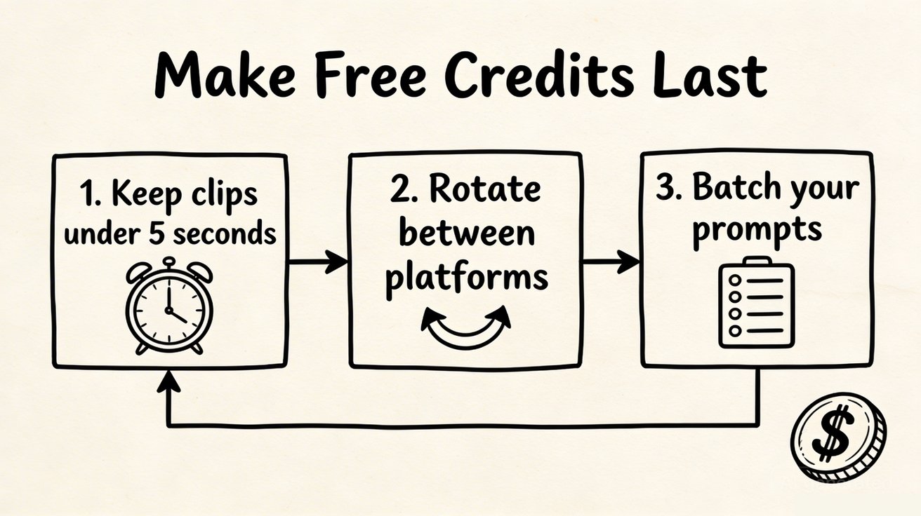 Tips to maximize free AI video credits