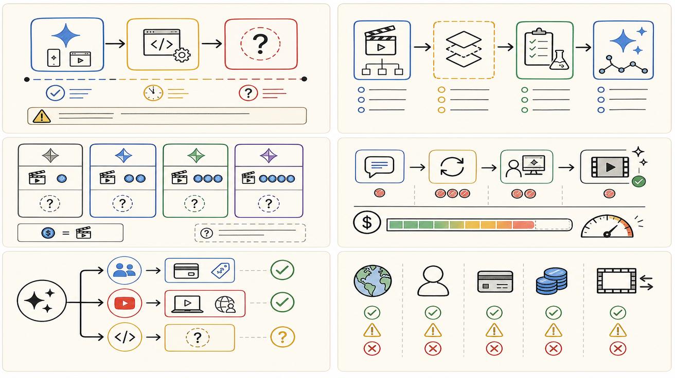 Statusdiagramm zur Verfügbarkeit der Gemini Omni API