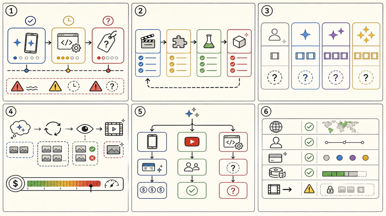 Workflow de coût Gemini Omni, du prompt à la vidéo exploitable