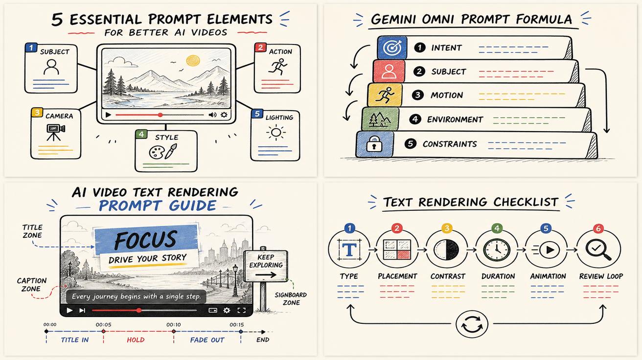 Gemini Omni Text Rendering Prompts: How to Make AI Video Text Work