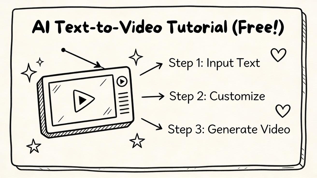 Как создать видео из текста бесплатно с помощью ИИ — cover doodle