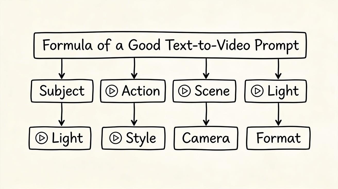 Формула хорошего text-to-video prompt — doodle guide