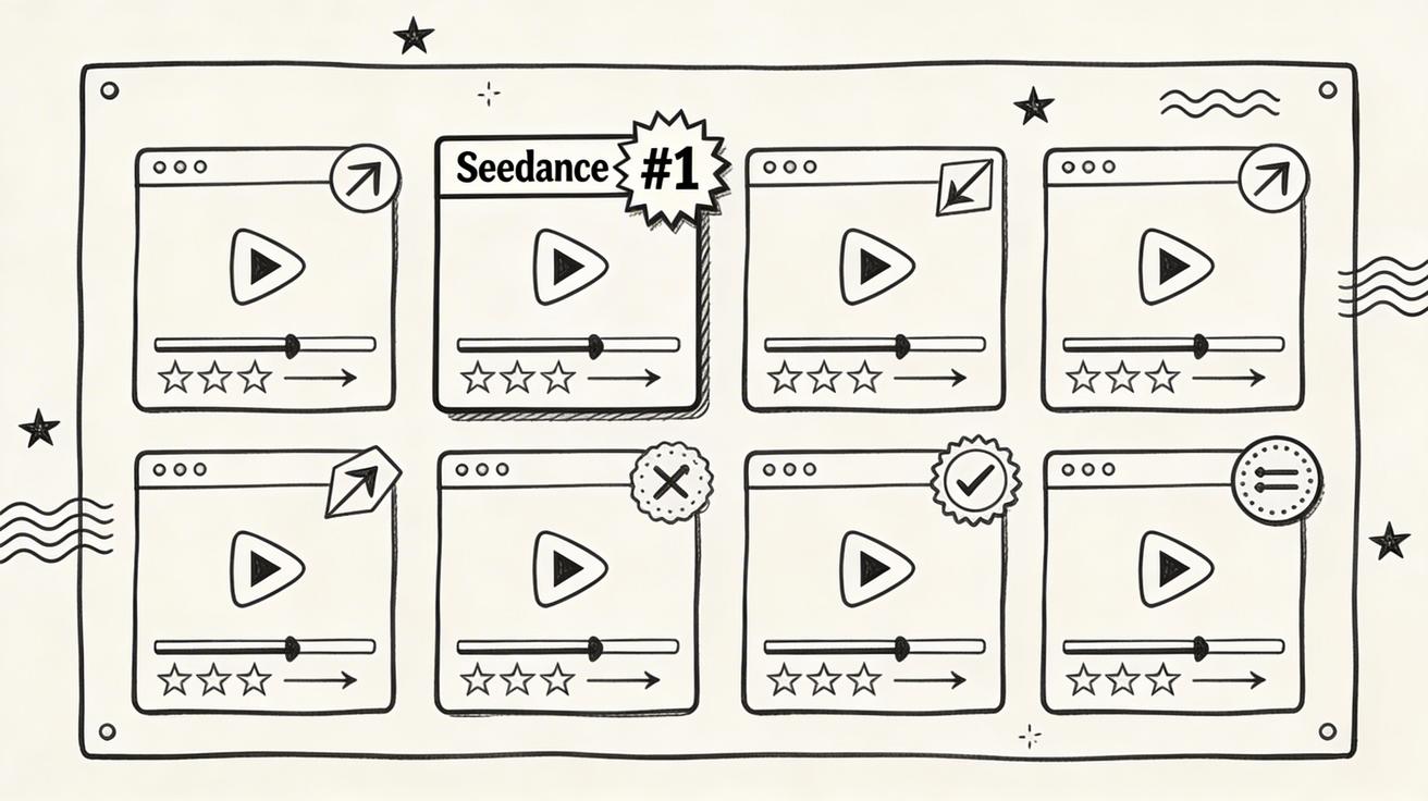 Лучшие бесплатные ИИ генераторы видео 2026 — doodle cover