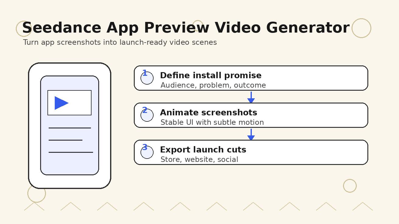 Seedance app preview video generator workflow