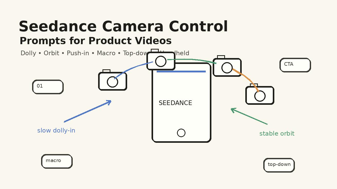 Seedance camera control prompts for product videos