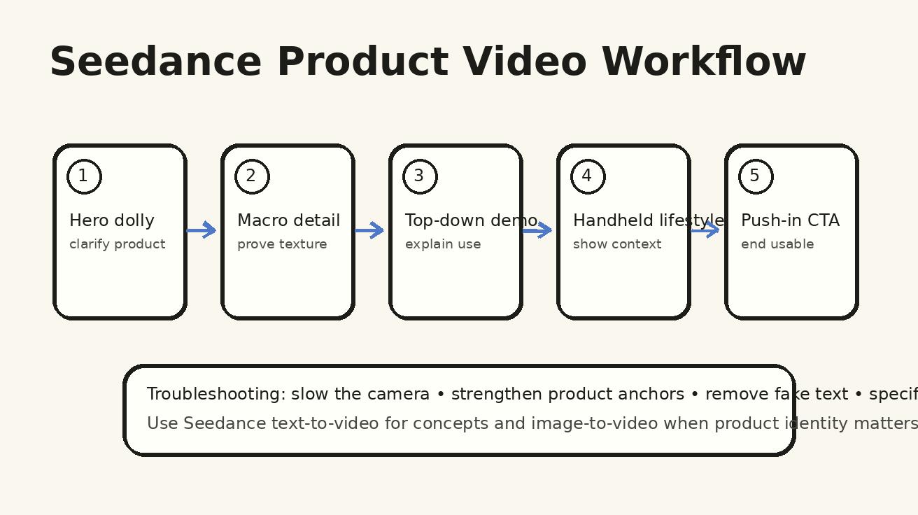 Seedance product video workflow and troubleshooting checklist
