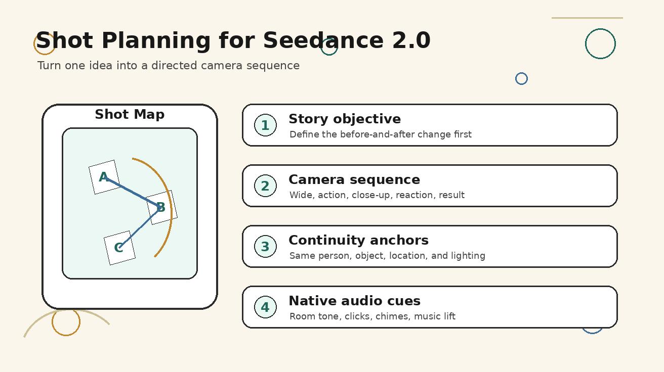Seedance multi-camera shot planning diagram