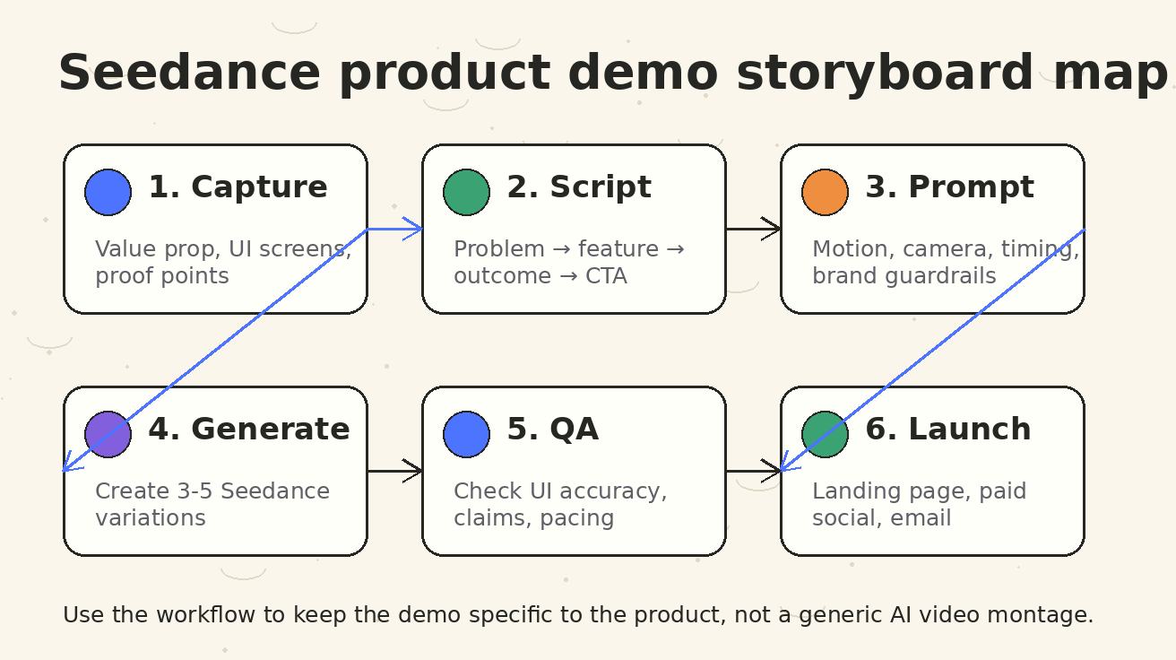 Seedance product demo storyboard workflow