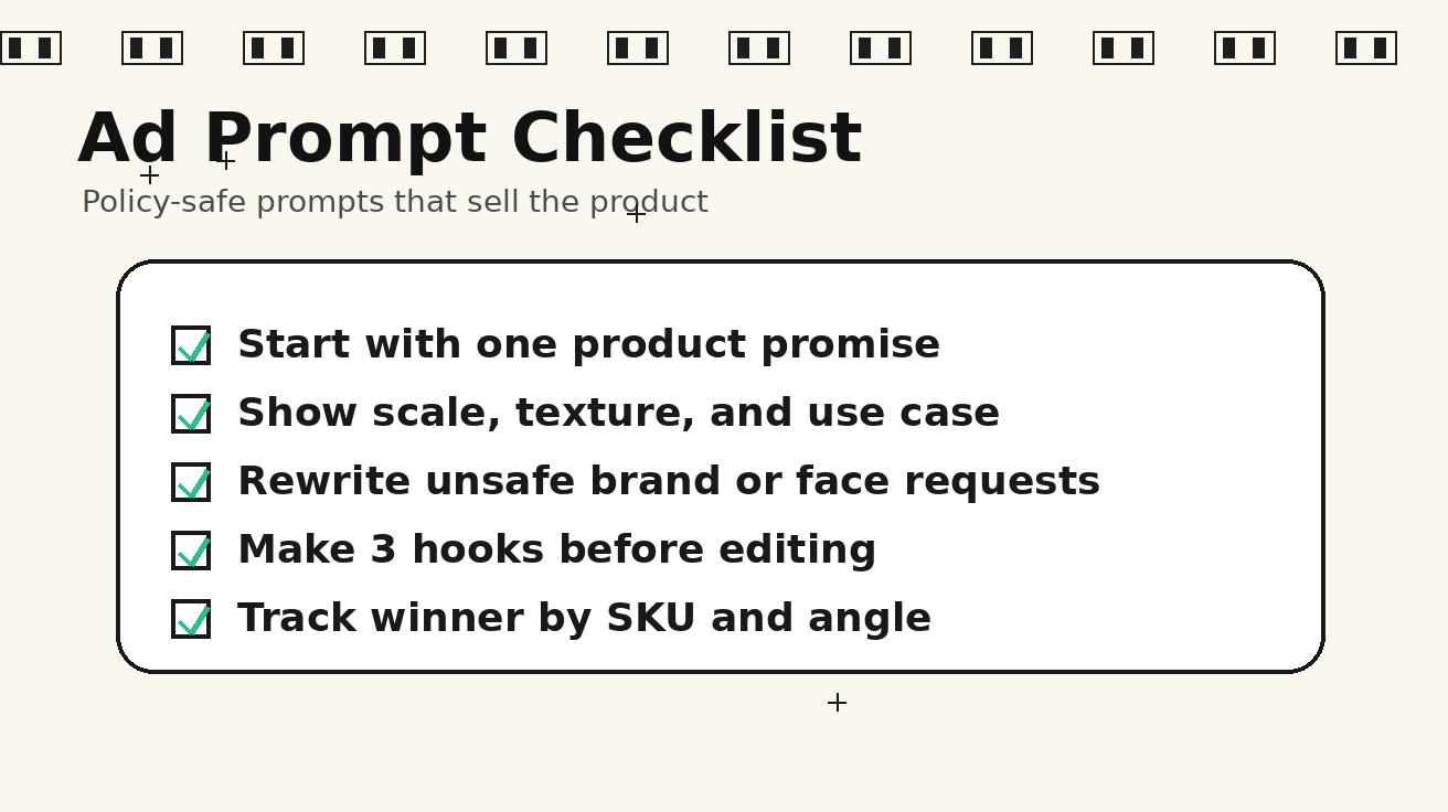 Seedance Shopify prompt checklist