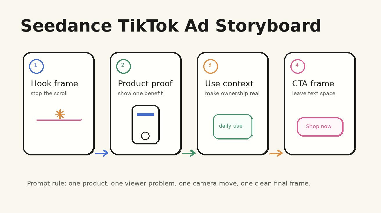 Seedance TikTok ad story beats