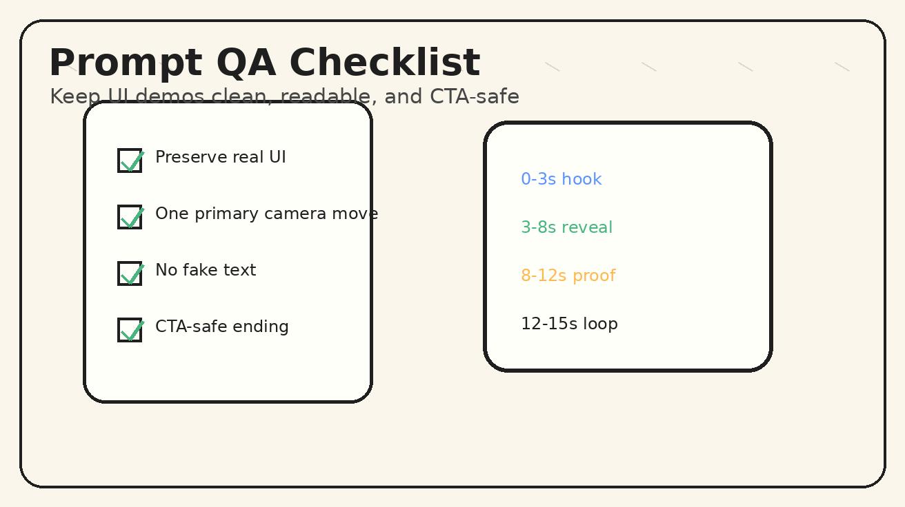 Seedance UI walkthrough QA checklist