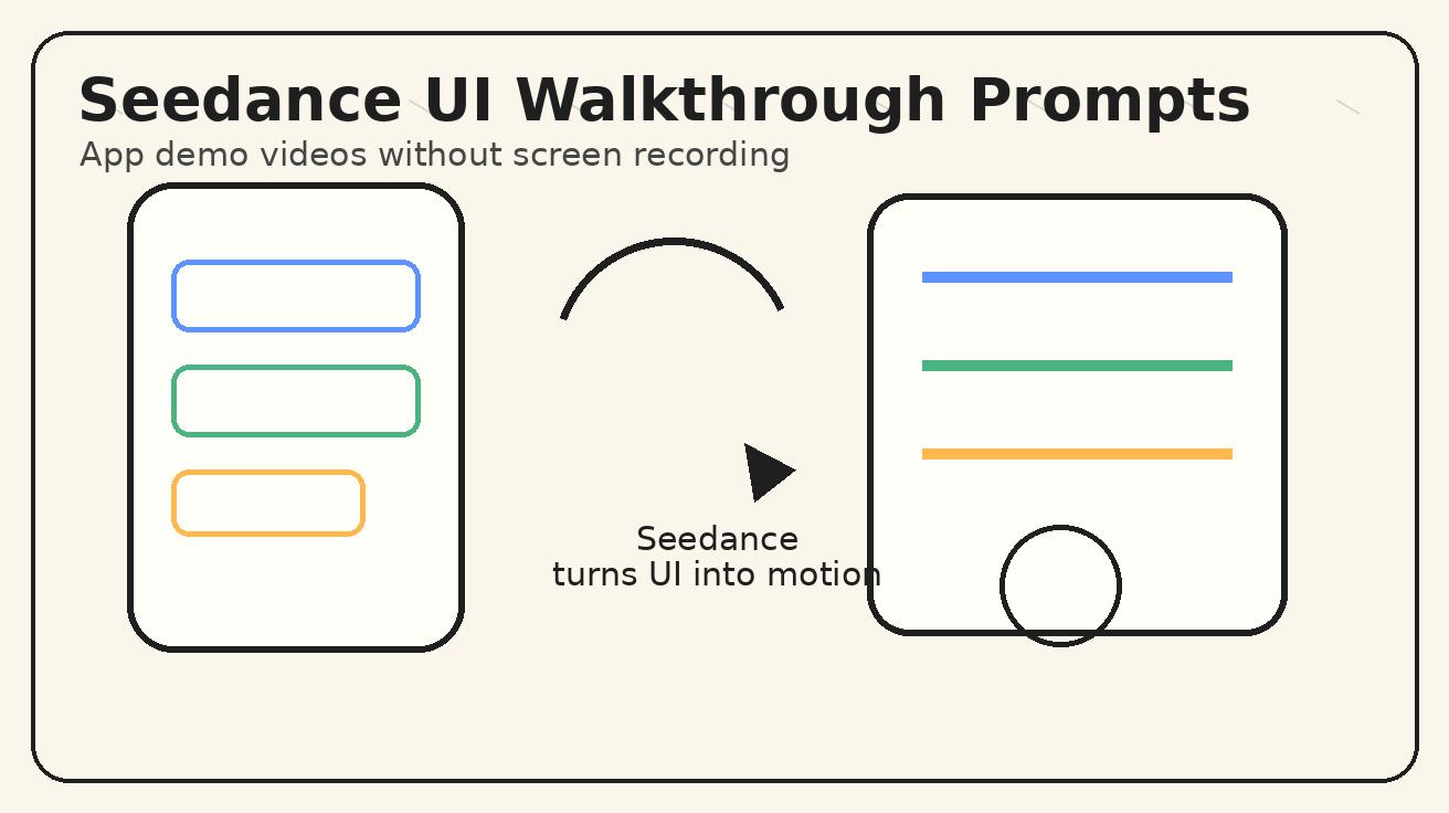 Seedance UI walkthrough prompt cover