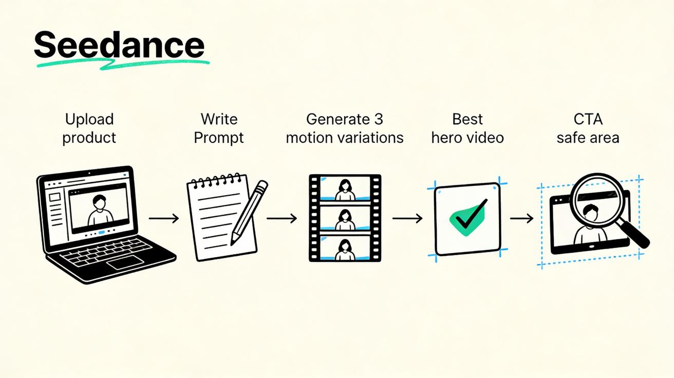 Workflow Seedance для hero-видео из экранов продукта