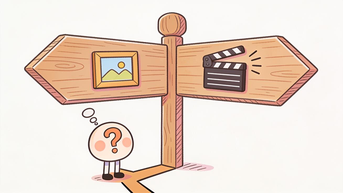 Choosing between an image tool and a video tool