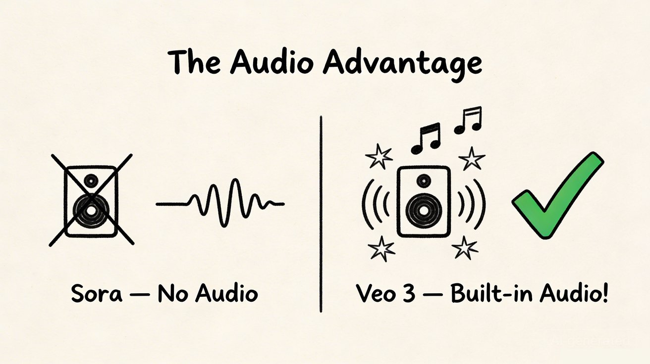 Veo 3 audio advantage over Sora explained