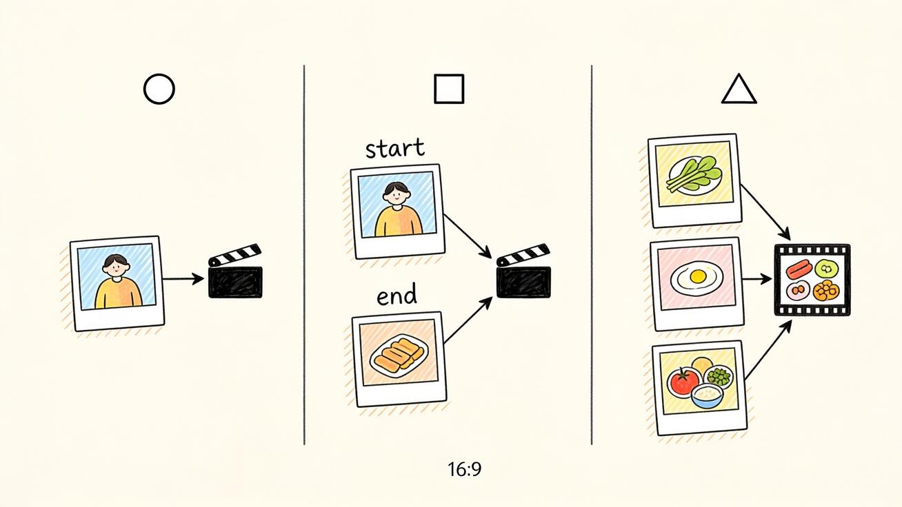 How ingredients to video compares to single reference and frames to video
