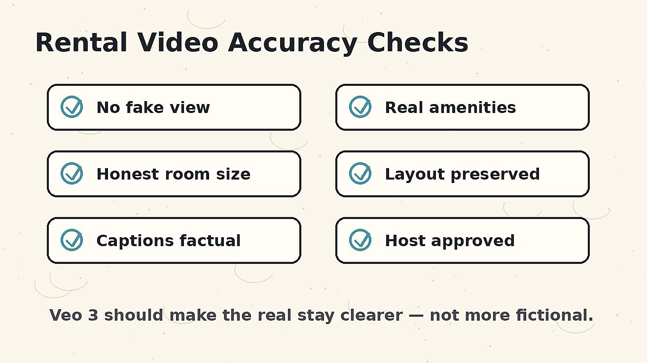 Veo 3 Airbnb QA checklist