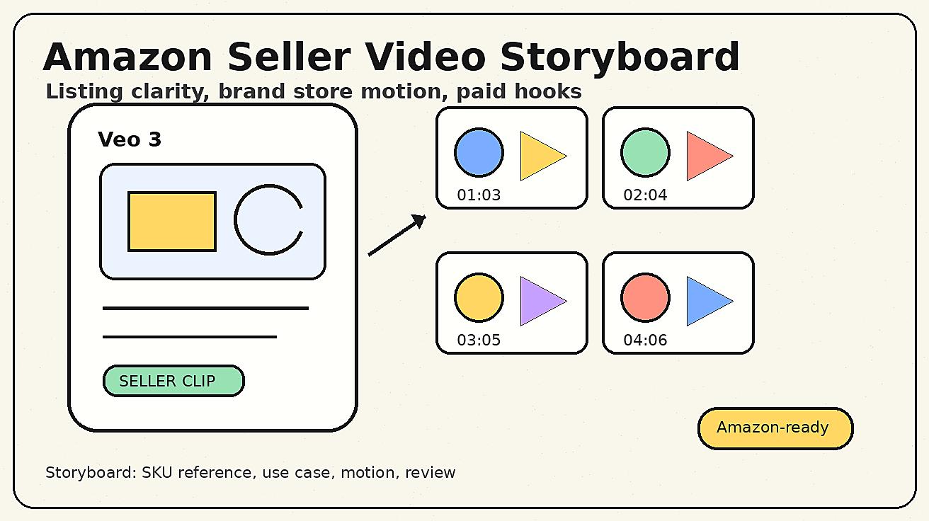 Storyboard Veo 3 pour vendeur Amazon