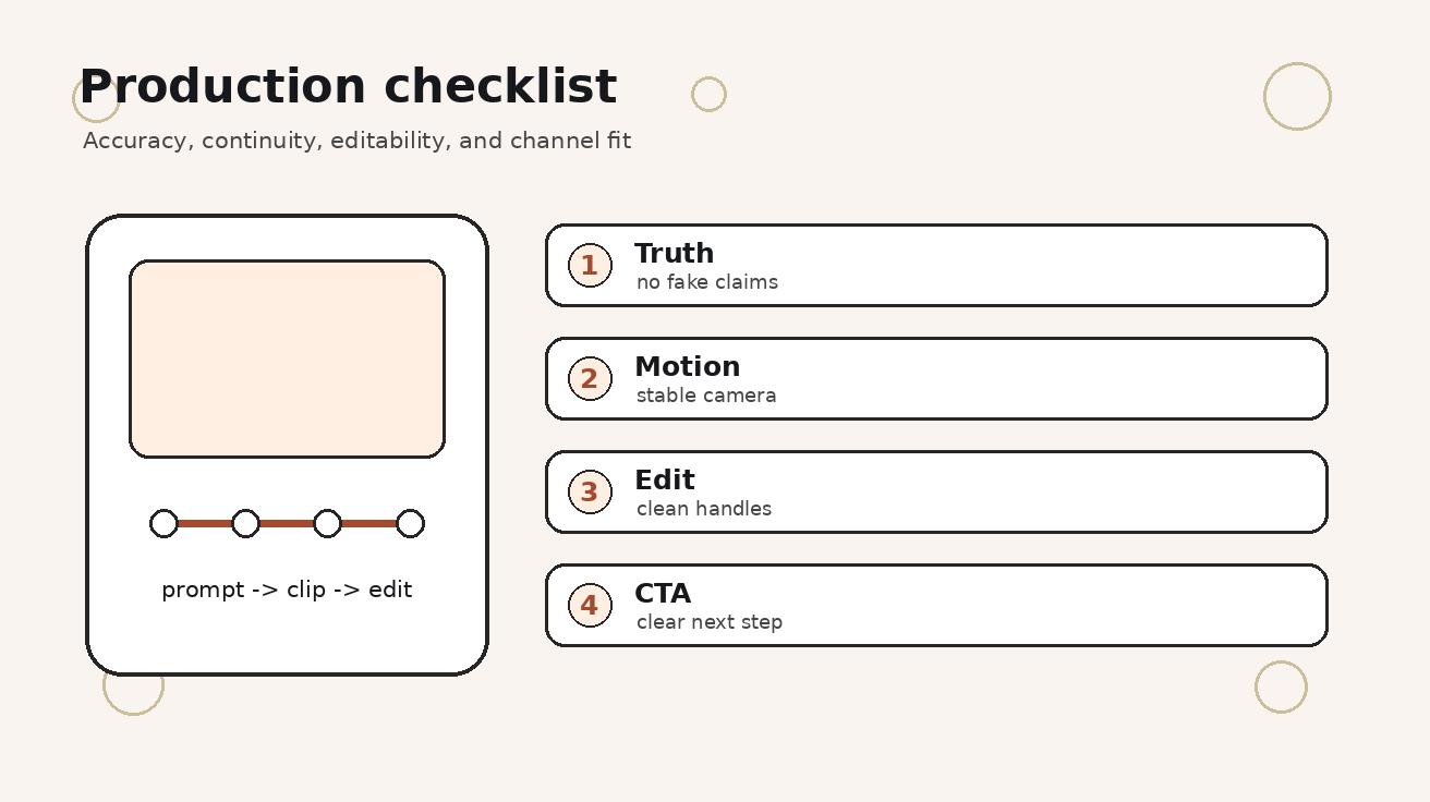 Tableau de checklist pour générateur de vidéos d’aperçu d’application Veo 3