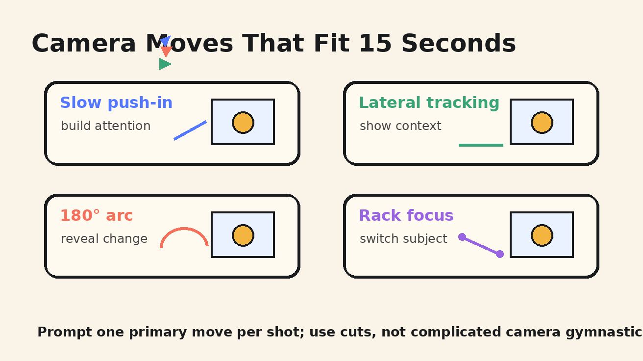 Veo 3 camera moves prompts for 15-second clips
