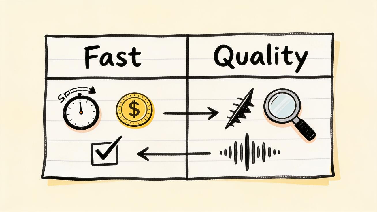 Veo 3 Fast versus Quality decision matrix