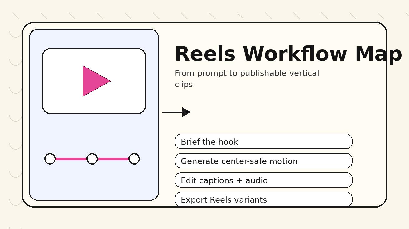 Mapa del flujo de trabajo de Veo 3 Reels