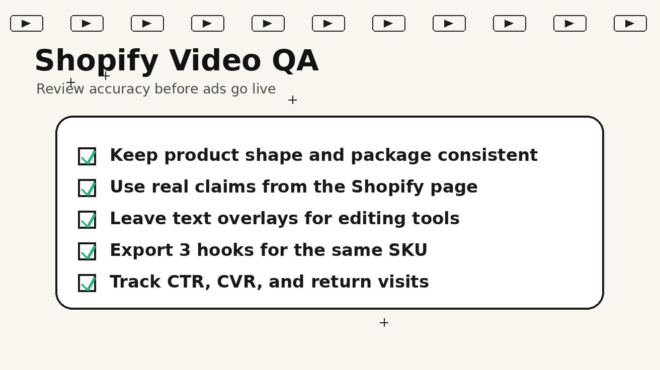Veo 3 Shopify video QA checklist