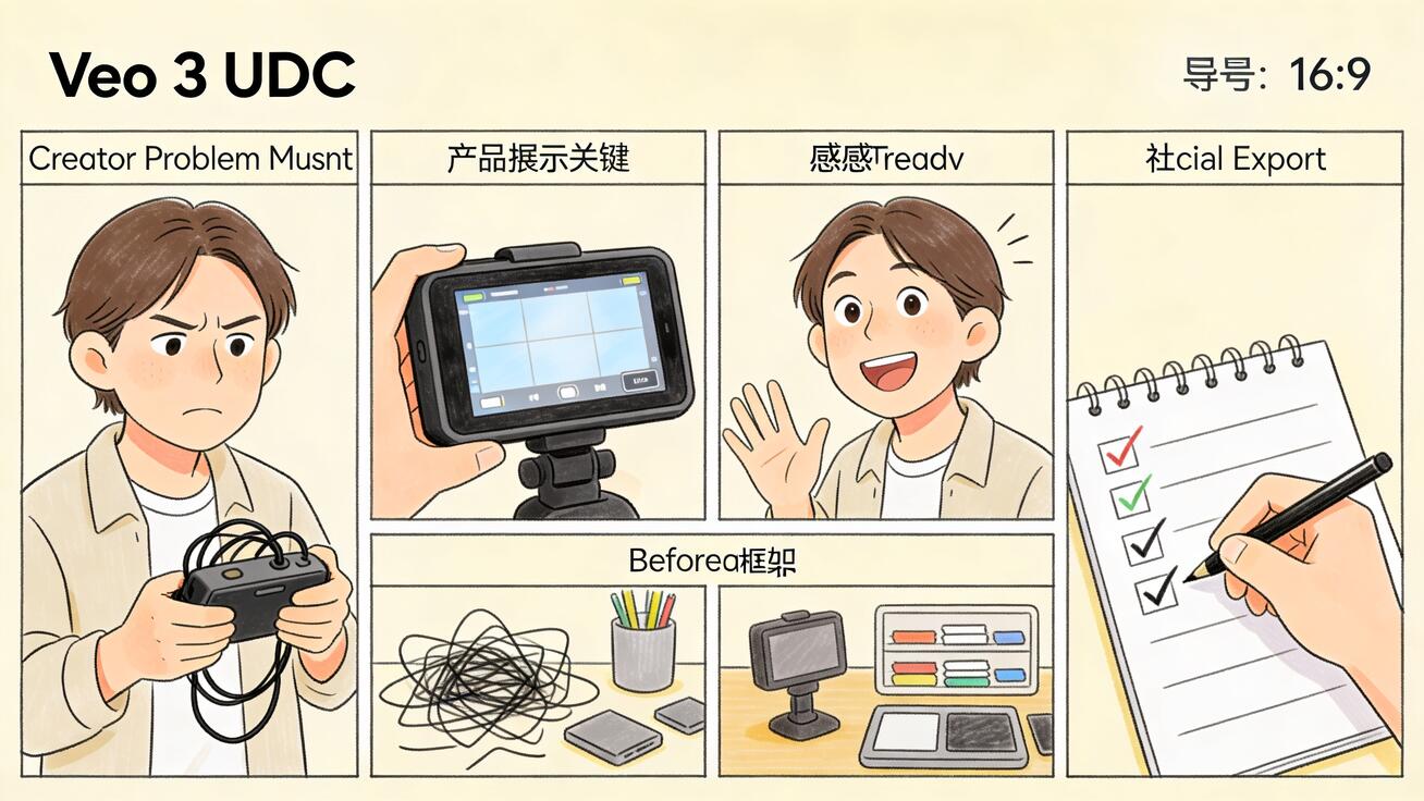 Veo 3 用户证言场景分镜图