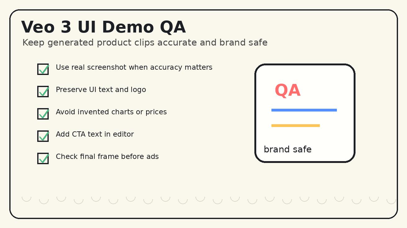 Veo 3 UI demo QA checklist