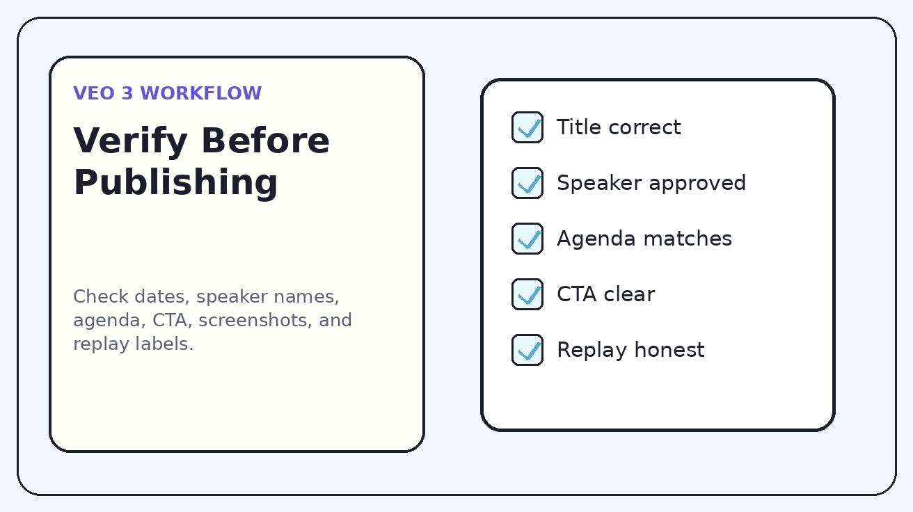 Veo 3 webinar checklist