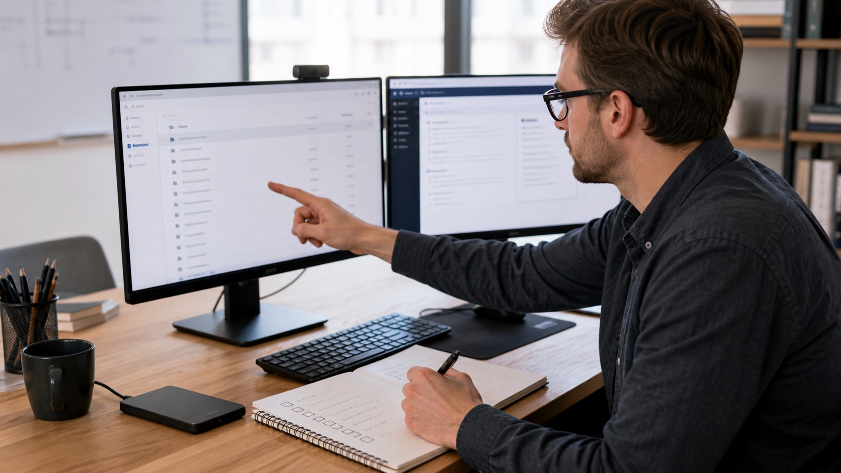 Developer checks a repository, hosted API documentation, and a release-verification checklist
